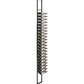 Wall-mounted single-sided wine rack kit with black metal frame and bottle cradles