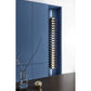 Black single-sided floating wine rack with bottle holders, wall-mounted