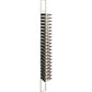 Wall-mounted single-sided wine rack kit with silver frame and bottle cradles