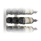 Wall-mounted wine rack kit with silver metal frame and dark bottle holders, single-sided