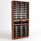 Medium wood wine storage cabinet with 9 columns, bottle rails, and lower cradles