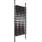 Matte black bottle display kit with stacked rails for wine bottles