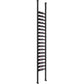 Black low-profile wine rack posts with horizontal bottle slots, two vertical rails.