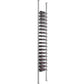 Cool gray low-profile wine bottle post rack with rows of bottle holders