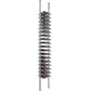 Cool gray low-profile wine bottle post rack with stacked metal bottle holders