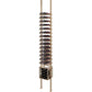 Freestanding wine bottle rack with light wood frame, horizontal rows, and bottom crate