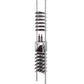 Low-profile wine box kit, tall silver vertical wine rack with bottle slots and wine bottles