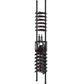 Low-profile wine box kit, tall matte black vertical wine rack with bottle slots and wine bottles