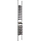 Wine bottle display rack with light gray frame and stacked bottle cradles