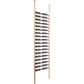 Low-profile post wine bottle rack kit with golden bronze posts and bottle holders