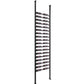 Low-profile post wine bottle rack kit with matte black posts and bottle holders