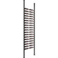Low-profile post wine bottle rack kit with matte black posts and bottle row
