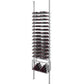 Low-profile wine bottle rack kit with chrome-like silver frame and horizontal bottle storage