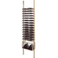 Low-profile wine bottle rack kit with golden bronze frame and neatly stacked bottle tiers