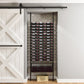 Low-profile wine bottle rack kit installed in a doorway, storing bottles on horizontal tiers