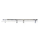 Wall-mounted wine bottle rack for 9 bottles, long metal bar with bottle holder clips