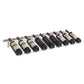 Wine bottle wall rack with silver finish and wire cradle holds multiple bottles