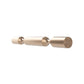 Two-bottle wine pin holder in golden bronze finish, side view of two pin arms