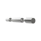 Two-bottle wine pin holder in gunmetal finish, side view with two rounded pin ends