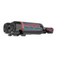 Two-bottle wine pin holder in matte black finish, holding a dark bottle with neck prongs