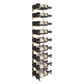 Wine bottle pin rack with bronze rails and bottle pin pegs