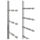 Gunmetal wine bottle rack with cylindrical bottle holders, side view (no bottles)