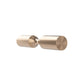 Wine bottle display pin, golden bronze finish shown from the side
