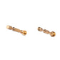 Milled aluminum metal bottle pin set with two curved bottle supports and mounting plates