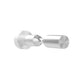 Wine bottle display pin, milled aluminum finish with side view wall plate
