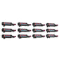 Wine bottle rack grid showing 12 dark wine bottles on a black pin grid
