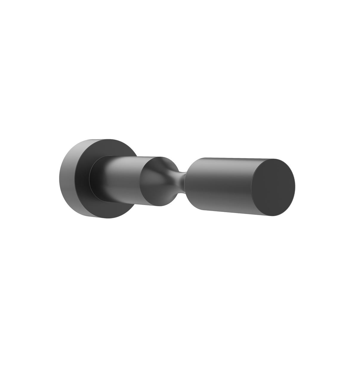 Wine bottle display pin, matte black finish with round wall mount