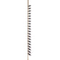 Single-sided wine rail post kit with golden bronze rail and vertical bottle holder row