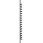 Single-sided wine rail post kit with dark posts and dense rows of bottle holders