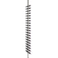Double-sided wine bottle rack with dark gray post, rails, and bottle holders