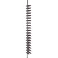 Single-sided wine rail post kit with dark rail and full-length vertical bottle holder row