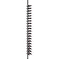 Single-sided wine rail post kit with dark vertical posts and many bottle holders