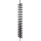 Double-sided wine bottle rack with black post and rails, bottles arranged in rows