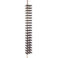 Single-sided wine bottle rail system with gold-toned post and bottle holders