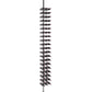Single-sided wine rail post kit with gray rail and full vertical row of bottle holders