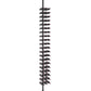 Single-sided wine bottle rail system with gray metal post and bottle holders
