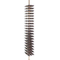 Double-sided wine bottle rack with golden bronze post, rails, and bottle holders
