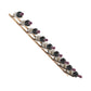 Wine bottle rail rack with 9 slots, light wood frame and silver rails for angled bottles