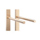 Wine bottle rail rack with 9 slots, bronze-toned posts and long metal support rails