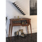 9-bottle wall wine rail rack with dark gray bottle rails above a bar