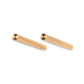 Wine bottle rail wall mount with two golden bronze arms and curved bottle supports