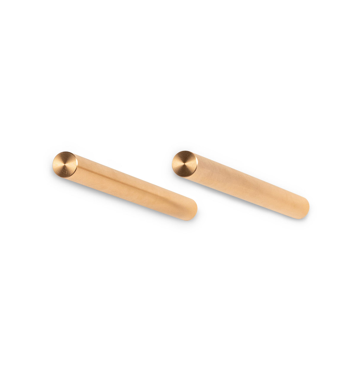 Wine bottle rail wall mount with two golden bronze arms and curved bottle supports