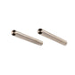 Wine bottle rail holder with two round-ended silver metal rails