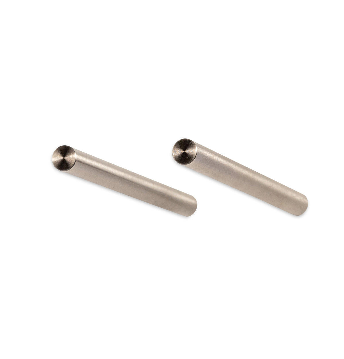 Wine bottle rail holder with two round-ended silver metal rails