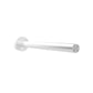 Wine bottle rail with cylindrical bar and round wall mount, smooth brushed aluminum