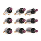 3x3 wine bottle rail with nine black holders and light wood accents